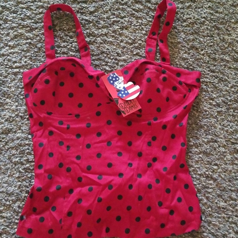 Sexy red balconette shirt